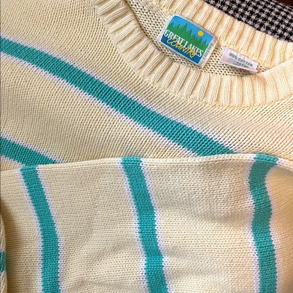 90s striped knit crewneck sweater - Picture 4 of 6